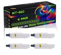 WT-860 Compatible for Kyocera Waste Toner Container with Chip FS-C8600DN 3501i 5500i FS-C8650DN 3550ci Printers (4 Pack Black)