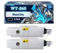 WT-860 Waste Box Compatible for Kyocera TASKalfa 3050CI 3551CI 3051CI 3550CI Printers, With Chip Large Capacity 25000 Pages (2-Pack Black)