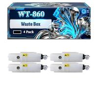 WT-860 Waste Box Compatible for Kyocera TASKalfa 3050CI 3551CI 3051CI 3550CI Printers, With Chip Large Capacity 25000 Pages (4 Pack Black)