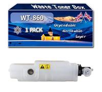 WT-860 Waste Toner Box Compatible for Kyocera Ecosys FS-8650DN C8600DN Printers, High-Definition Printing Effect with Chip, 40000 Pages (1 Pack Black)
