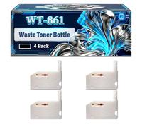 WT-861 Waste Toner Bottle Compatible for Kyocera TASKalfa 6500i 6550ci 6551ci 7002i 7003i 7052ci 7353ci 7550ci 7551ci 8000i 8002i 8003i 8353ci 9002i Printers (4 Pack Black)