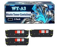 WT-A3 Waste Toner Container Compatible for Canon IR-C1200 IR-C1225 IR-C1225iF I-Sensys MF810Cdn I-Sensys MF820Cdn Printers, With Chip Large Capacity 30000 Pages (3 Pack Black)