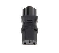 WT-DDJJK Socket Converter, IEC 320 C13 Female To C6 Male 3-Pin Cloverleaf Plug Converter AC Power Adapter