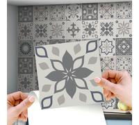 Walplus Palace Light Grey Moroccan Tile Sticker 24 Pack