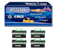 WT223CL Waste Toner Bottle Compatible for Brother HL-L3210CW HL-L3270CDW MFC-L3730CDN MFC-L3770CDW Printers, High-Definition Printing Effect with Chip, 50000 Pages (4 Pack Black)