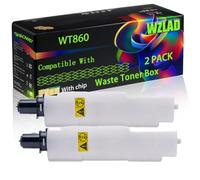 WT860 Compatible for Kyocera Waste Toner Box with Chip FS-C 8600 DN FS-C 8600 Series FS-C 8650 DN FS-C 8670 Printers (2-Pack Black)