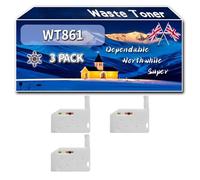 WT861 Waste Toner Bottle Compatible for Kyocera TASKalfa 7551ci 8000i 8002i 8003i Printers, High-Definition Printing Effect with Chip, 60000 Pages (3 Pack Black)