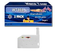 WT861 Waste Toner Bottle Compatible for Kyocera TASKalfa 7551ci 8000i 8002i 8003i Printers, High-Definition Printing Effect with Chip, 60000 Pages (1 Pack Black)