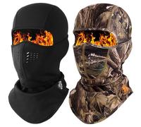 WTACTFUL Camo Face Mask for Men Windproof Camouflage Balaclava Hunting Face Cover Winter Fleece Warm Thermal for Cold Weather Skiing Snowboarding Motorcycle Cycling 2 Pack