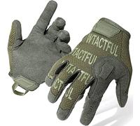 WTACTFUL Flexible Full Finger Bicycle Gloves for Cycling Climbing Hunting Hiking Driving Mechanic Camping Airsoft Paintball Work Outdoor Sport Men Women Green XL