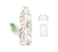 WTAIS Double - Ironing Board Covers, 160x60cm, Extra-Large Size Classic Floral Cotton - Ironing Board Cover, with Fasteners For Steam Ironing Boards