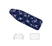 WTAIS Extra Large - Ironing Board Covers 160x60cm, Thickened - 2 In 1 Design Peach Flower Pattern Extra Steam Permeability - Ironing Board Cover, with Fasteners