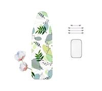 WTAIS Large - Cotton Ironing Board Cover, Banana Leaf Print, Extra Thick - 2 Layer Design, Extra Steam Penetration - Ironing Board Covers, Insulated Mesh Pad And Fasteners