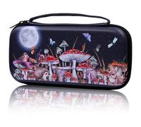 WtallasiSei Mushrooms Butterfly Snail Carry Case Compatible With Nintendo Switch Lite And Switch Oled, Hard Portable Travel Storage Bag For Accessories Console