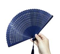WTAXBH Folding Fan 18cm Portable Folding Portable Antique Mini Folding Fan Retro Style Summer(Color02)