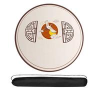 WTBHDUK Chinese Round Mahjong Mat Mahjong Mat Anti Slip and Noise Reduction Table Cover(Coffee,27.5X27.5)