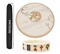WTBHDUK Circular Mahjong Tablecloth Soundproofing and Anti Slip Table Mat Thickened Mat for Household Use with Mahjong Stretchy Bracelet(Coffee Color,75cm/29.