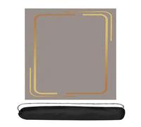 WTBHDUK Large Mahjong Mat with Black Carrying Bag Anti Slip and Noise Reduction Table Cover for Mahjong Poker Card Board Games(Beige,35.4inx35.4in)