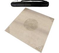 WTBHDUK Large Mahjong Mat with Black Carrying Bag, Anti Slip and Wear-Resistant Tablecloth, Table Mat for Mahjong Paigow Poker Card Games,Brown (60 cm/23.62 in)
