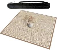 WTBHDUK Large Mahjong Mat with Black Carrying Bag, Thick Mute Tablecloth, Table Mat for Mahjong, Paigow, Poker, Card and Board Games,Brown (60 cm/23.62 in)