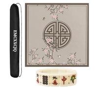 WTBHDUK Leather Mahjong Mat Anti Slip and Noise Reduction Mahjongg Table Mat Mahjong Accessories Tablecloth Game Poker(Pink,90cm/35.4in)