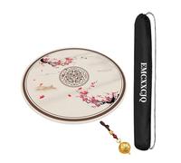 WTBHDUK Mahjong Mat Circle Mahjong Table Cover Mat ,Rubber Anti-Slip for Poker, Bridge,Tile Games, Dice Games(Plum Blossom,90CM)