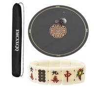 WTBHDUK Soundproof Circular Mahjong Table Mat Anti Slip and Noise Proof Mahjong Cloth Chess and Card Room Poker Table Mat(Grey 1,100cm/39.3in)