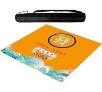 WTBHDUK Square Mahjong Mat with Black Carrying Bag, Soft and Non Slip Mahjong Paigow Table Mat, Table Mat for Mahjong Paigow Poker Card Games,Orange (80 cm/31.49 in)