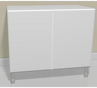Wtc Vogue White Gloss 1000mm Kitchen Base Unit Complete With Doors And Soft Close Hinges