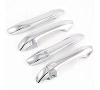 WTDGUFQQ Handle Shell Compatible with Kia for K5 for Optima 2021-2023 Car Carbon Fiber Style Silver Exterior Door Handle Moulding Cover Trim for Smart Keyhole Decor Auto