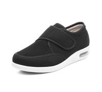 WTDXSPS Diabetic Shoes for Men Non-Slip， Unisex Shoes for Edema and Swollen Feet,Adjustable Closed Toe Swollen Feet Shoes，Lightweight Diabetic Shoes(Black,11.5 UK)