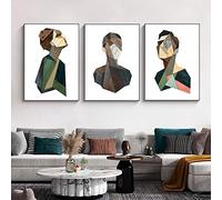 WTEVMAIY Minimalist Abstract Body Painting Pictures Modern Man Woman Canvas Posters Prints Scandinavian Canvas Wall Art For Living Room Decor Frameless 30×40cm×3pcs