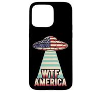 WTF America UFO Disclosure UAP Alien Space Meme Case for iPhone 15 Pro Max