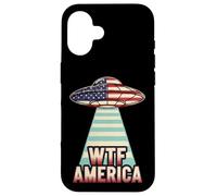 WTF America UFO Disclosure UAP Alien Space Meme Case for iPhone 16