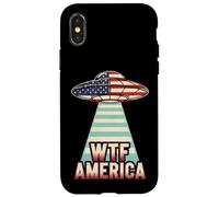 WTF America UFO Disclosure UAP Alien Space Meme Case for iPhone X/XS