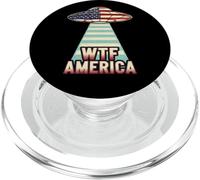 WTF America UFO Disclosure UAP Alien Space Meme PopSockets PopGrip for MagSafe