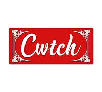 WTF | Cwtch | Sticky Pads - Metal Wall Sign Plaque Art Inspirational