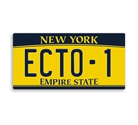 WTF | Famous Movie Number Plates - Ghostbusters “Ecto-1” | Sticky-Pads - Metal Wall Sign Plaque Custom Name