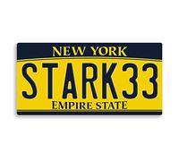 WTF | Famous Movie Number Plates - Iron Man “Stark33” | Sticky-Pads - Metal Wall Sign Plaque Custom Name