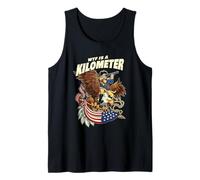 WTF is A Kilometer American Patriotic Eagle Tank Top