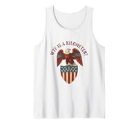 WTF is A Kilometer Flag Funny USA Freedom Patriot Eagle Tank Top