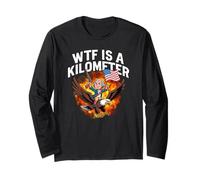 WTF Is A Kilometer Funny 4th Of July George Washington Long Sleeve T-Shirt