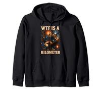 WTF Is A Kilometer George Washington 4th Of July Eagle Zip Hoodie