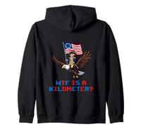 WTF Is A Kilometer George Washington Pixel Video Game Zip Hoodie