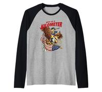 WTF is A Kilometer Patriotic American Eagle Raglan Baseball Tee