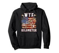 WTF Is A Kilometer Skeleton American Flag Gun Lover Pullover Hoodie