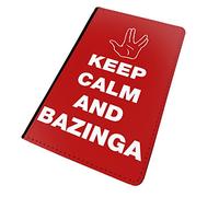 | WTF | Keep Calm - Bazinga | Printed Art Faux Leather Passport Cover