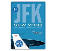 wtf Pan-Am Vintage Travel Advert - JFK Airport | Sticky-Pads - Metal Wall Sign Plaque