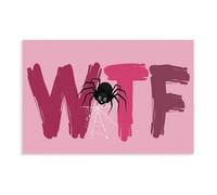 WTF Spider Pink Canvas Poster Bedroom Decor Landscape Office Room Decor Gift 20x30inch(50x75cm)