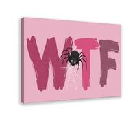 WTF Spider Pink Canvas Poster Bedroom Decor Landscape Office Room Decor Gift 24x36inch(60x90cm)
